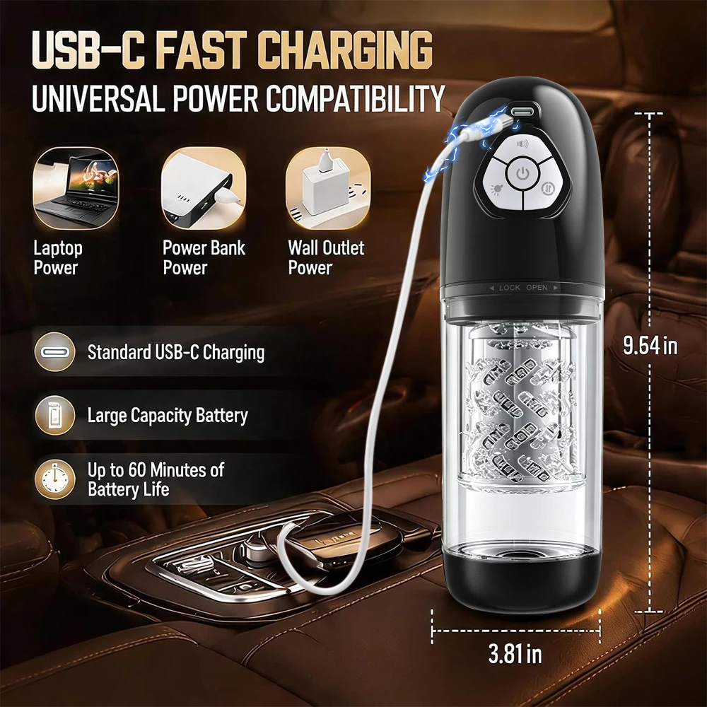 10-Speeds Telescopic Rotation Vibration Fully Waterproof Sex Toys for Men Masturbator Stroker Penis Pump Adult Toys For Male - view 6