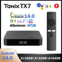 TANIX TX7 Allwinner H728 Octa Core TV Box Android 14.0 Media Player Support 8K ULTRA HD 1000M LAN Wifi6 BT5.0 Set Top Box