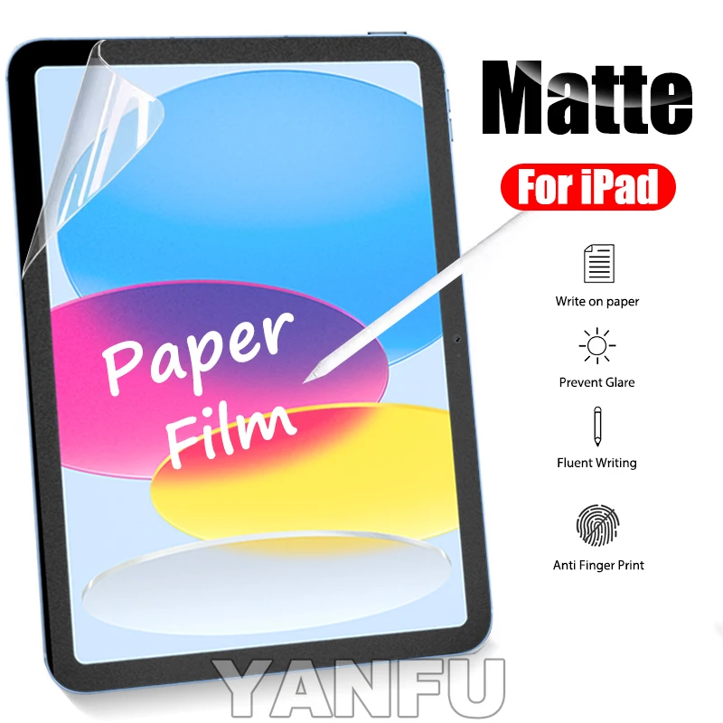 

Матовая защитная пленка для iPad Air 11, 5, 4, 3, Pro 13, 12.9, iPad 10-го, 9-го, 8-го, 7-го, 6-го, 5-го поколений, Mini 6, 7