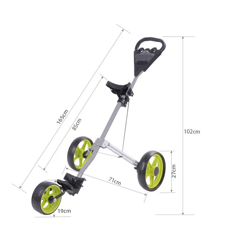 Golf cart, foldable golf cart, course cart with umbrella stand