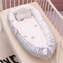 Baby Nest for Co Sleeping Newborn Baby Lounger Cotton Breathable Adjustable Baby Crib In Bed Portable