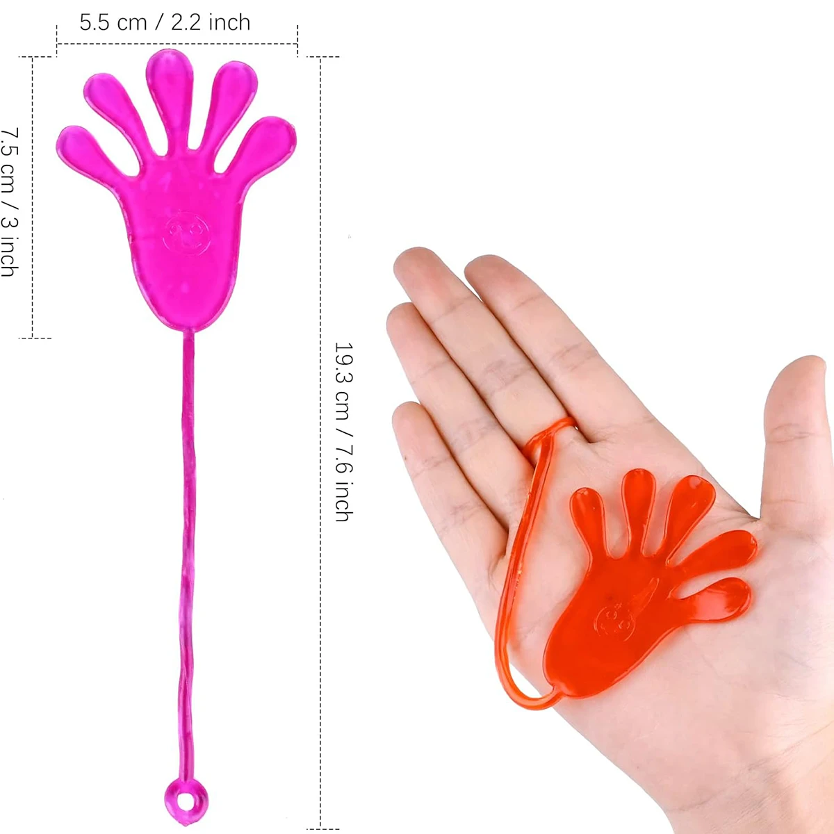 Sticky Hands, Sticky Finger, Wacky Fun Stretchy Sticky Hands, Mini Stretchy Toys (10PCS/20PCS/30PCS/50PCS Color Random)