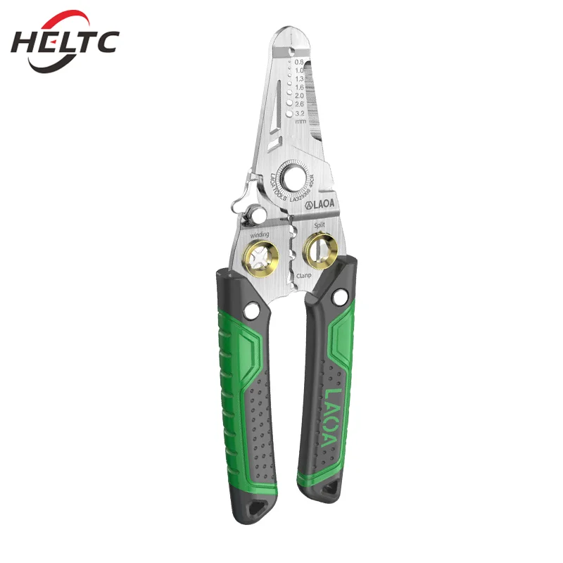 LAOA 8 In 1 Wire Stripping Pliers Multifunction Electrician Cable Cutting Terminal Crimping Splitting Winding Line Hand Tools