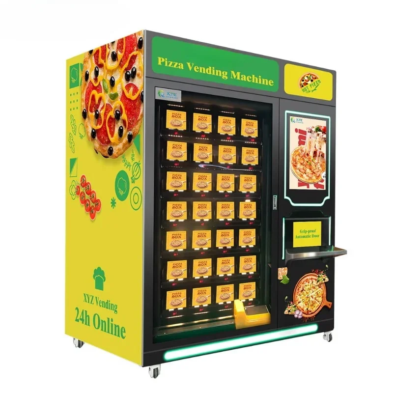 Shopping Mall Business Banknote Credit Card Automatic Heated Hot Food Combo Frozen Pizza Vending Machine