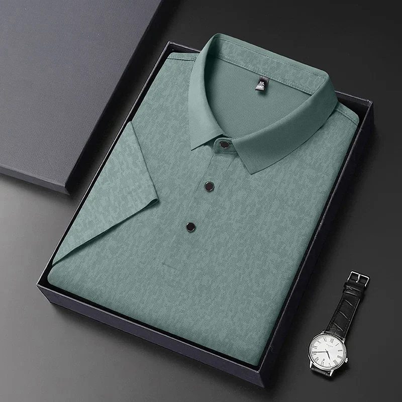 Wrinkle Resistant Woven Textured Male Shirt Full Button Placket Weekend Outdoor Walk Home Relax Errands Outfit