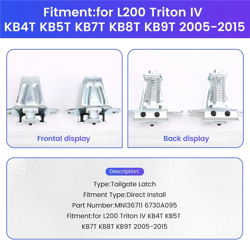 

A03Q-MN136711 6730A095 Защелка задней двери автомобиля для Mitsubishi L200 Triton IV KB4T KB5T KB7T KB8T 2005-2015