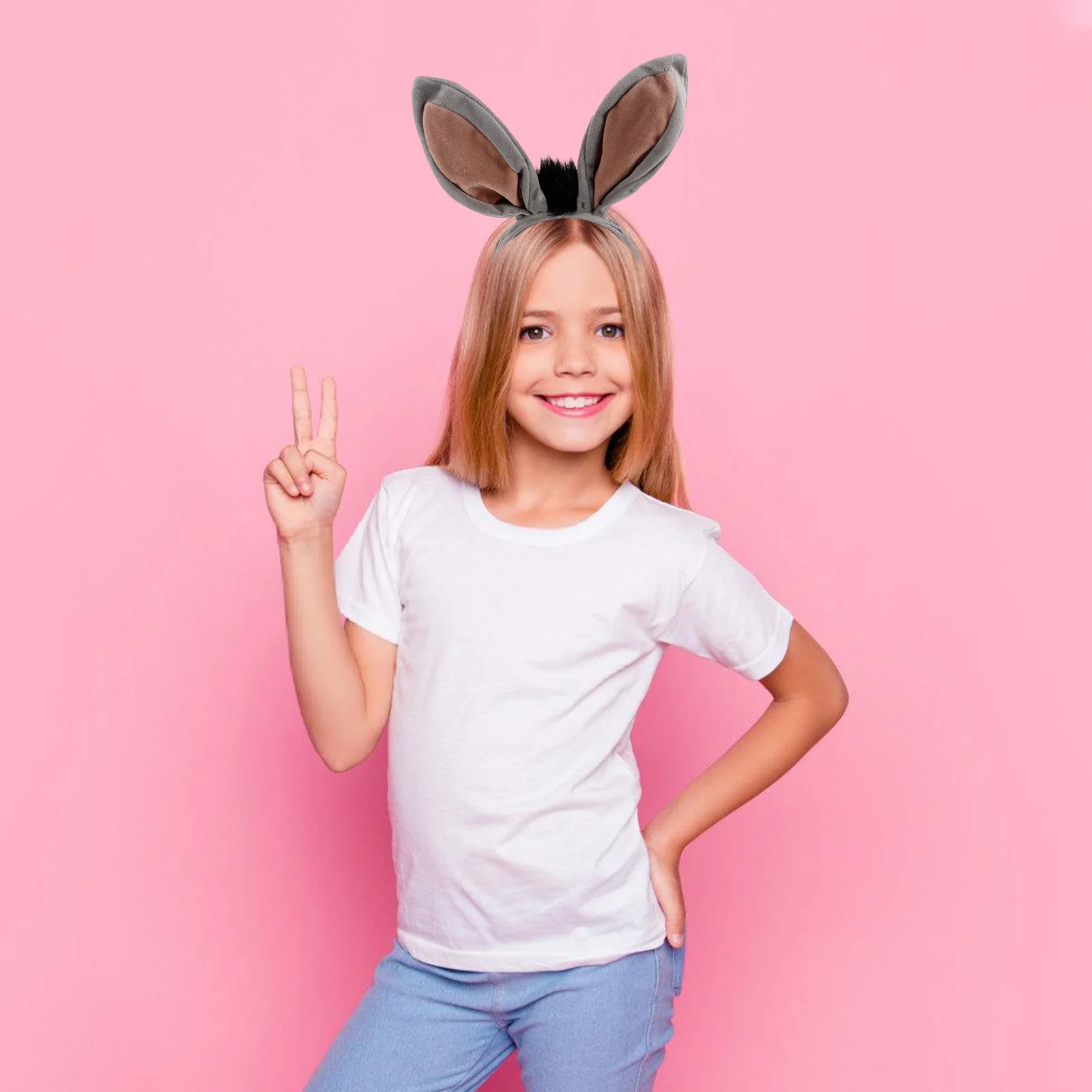 

Headband Tail Set Animal Ears Donkey Bunny Horse Costume Fuzzy Kids Adult Squirrel Zoo Props Party Accessories Christmas Easter