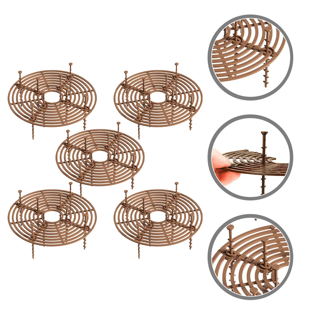 

5pcs Flower Pot Grid Cover Soil Protector For Plants Prevent Cat Dog Digging Lightweight Garden Flowerpot Plastic Guard
