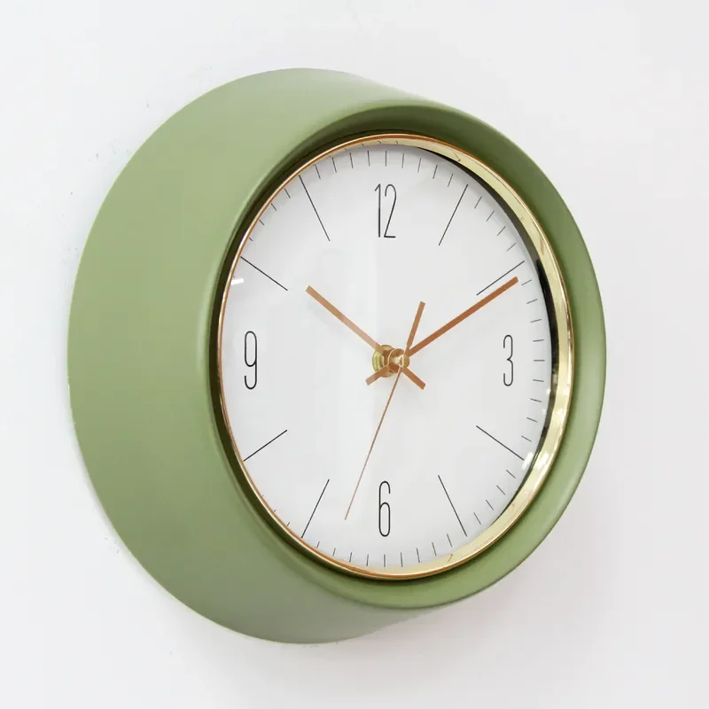 10 Inch Metal Hanging Wall Clock Nordic Simple Modern Creative Design for Living Room Bedroom Home Decor Silent Quartz