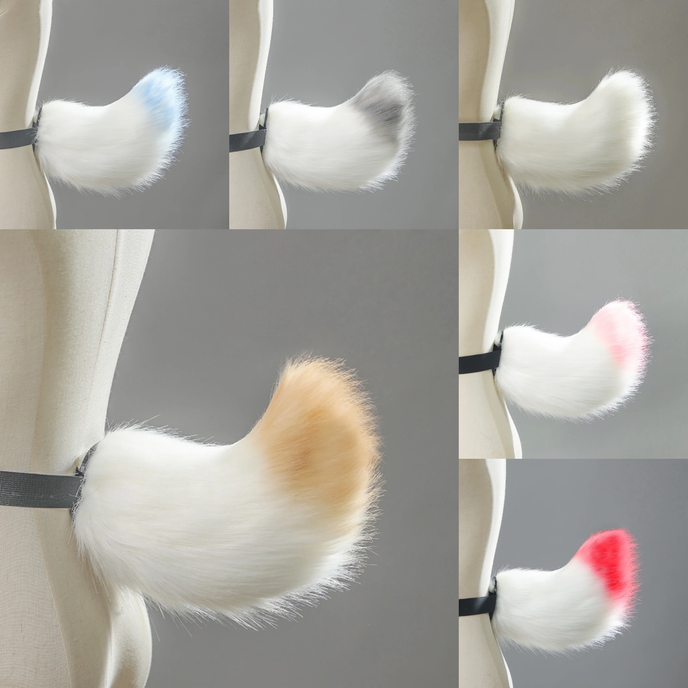 

6 Styles JK Rabbit Short Tail Comic Con Simulation Furry Tails Party Cute Plush Cat Girl Halloween Cosplay Accessories Props