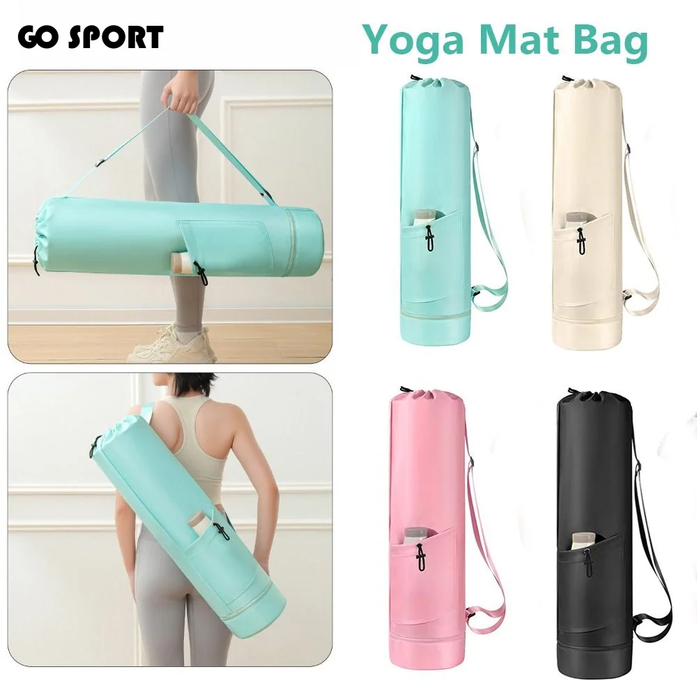 

Large Capacity Yoga Mat Storage Bag Waterproof Adjustable Strap Fitness Mat Carrier Drawstring Multifunction Gym Yoga Bag