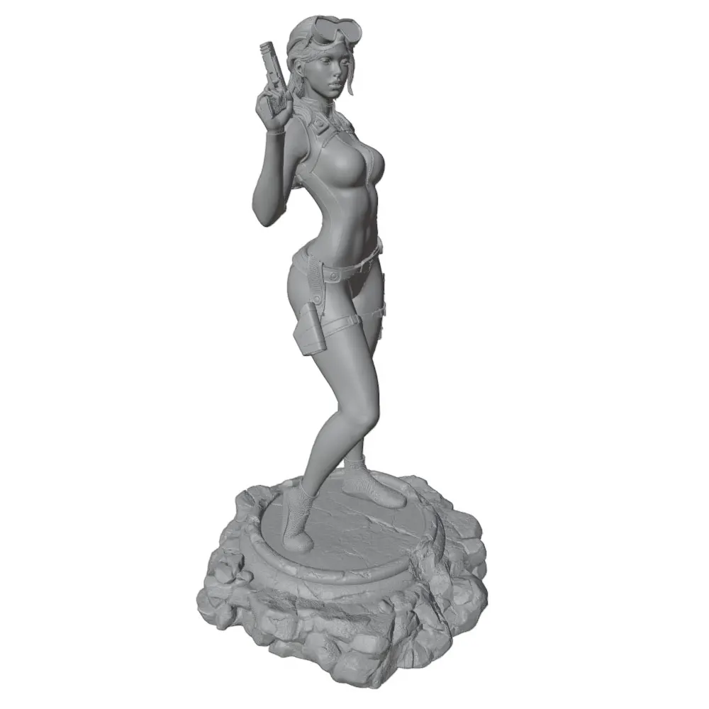 Figura de guerrera resina 3D DIY para decorar gatos y perros - imagen 5