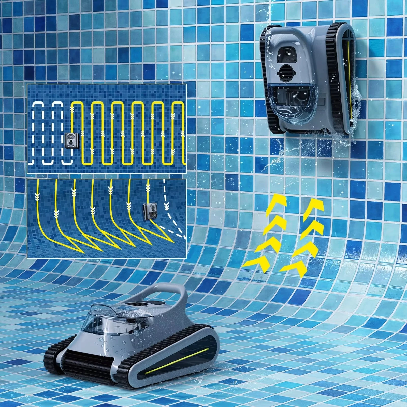Cordless wall-climbing vacuum cleaner New swimming pool automatic vacuum cleaner robot