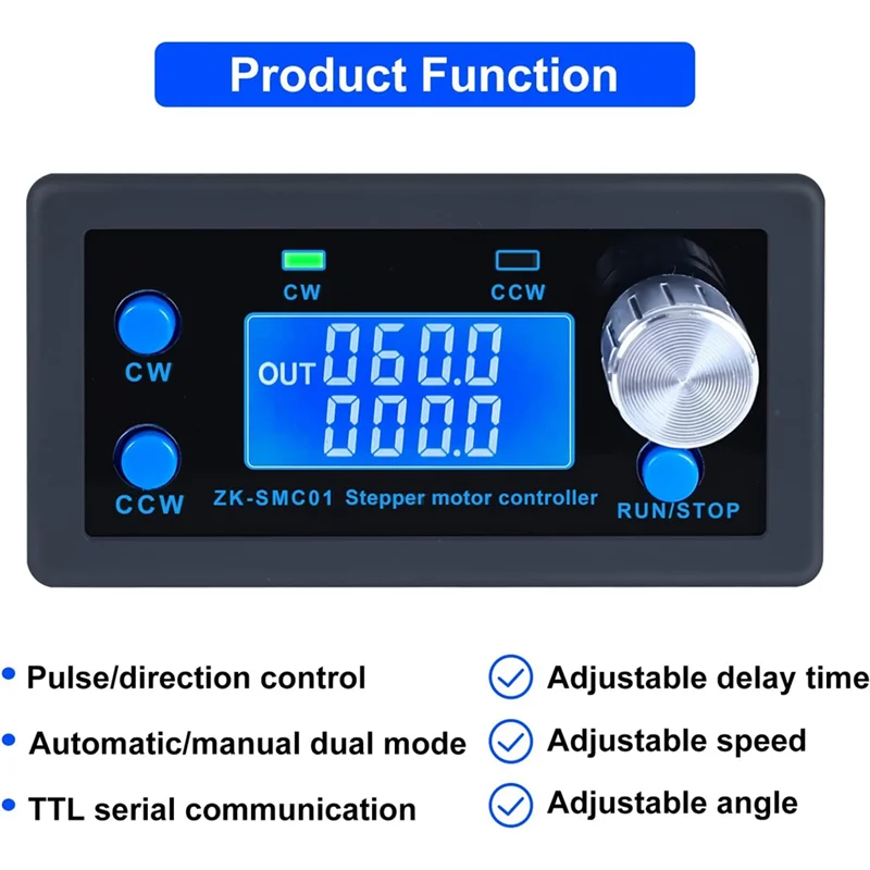 ตัวควบคุมสเต็ปมอเตอร์ CNC DC 5-30V โมดูลควบคุมมอเตอร์สเต็ปแบบปรับได้พร้อมชุดจอ HD สำหรับมอเตอร์ Nema42/57