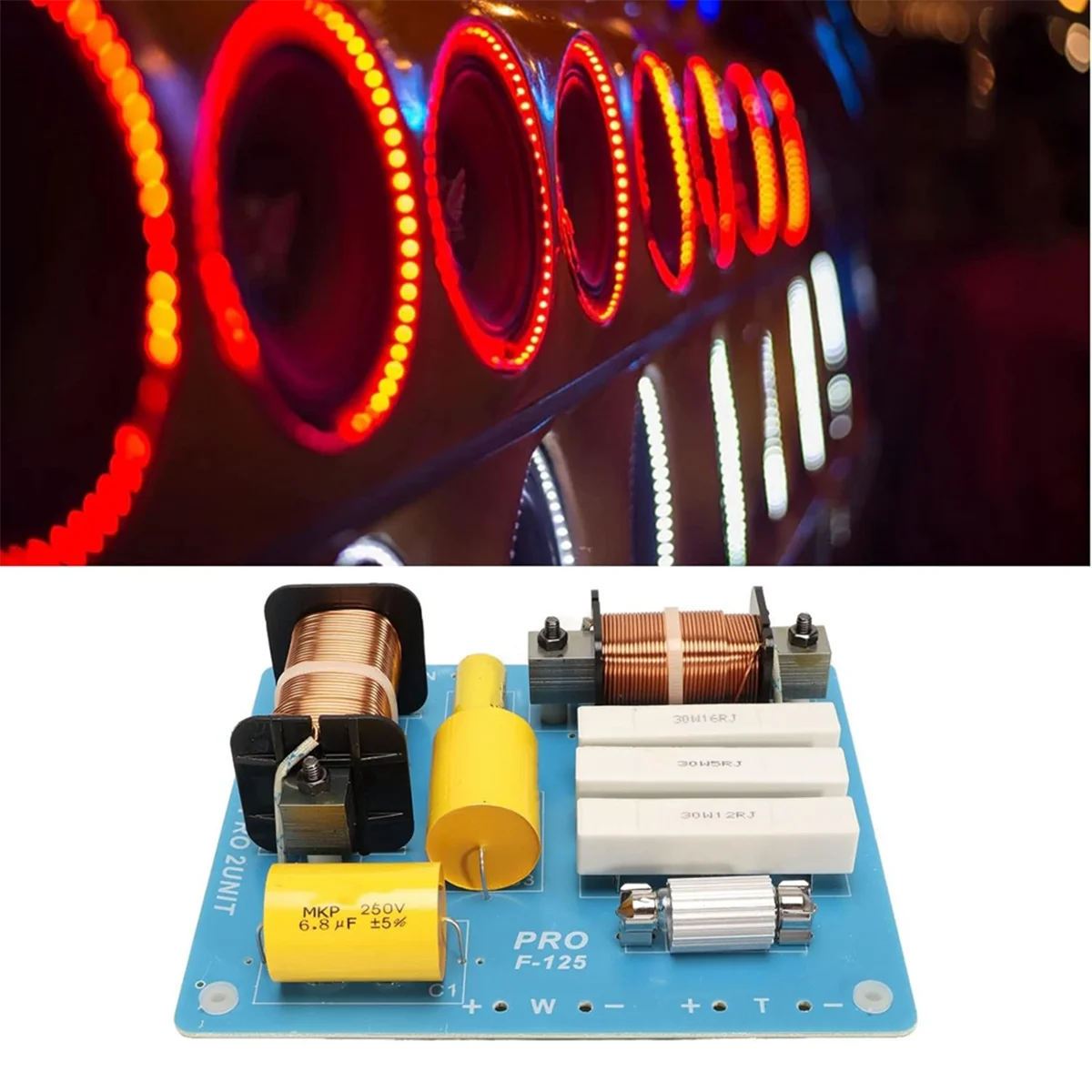 2 Way Crossover 800W Maximum Professional Frequency Divider for Stage Conference Speaker