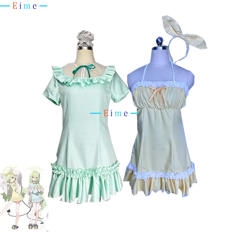 Costume de cosplay Hikari Nozomi du jeu Blue Archive, robe de nuit mignonne des jumelles du métro ‌ Pyjamas, uniformes de fête d'Halloween, sur mesure