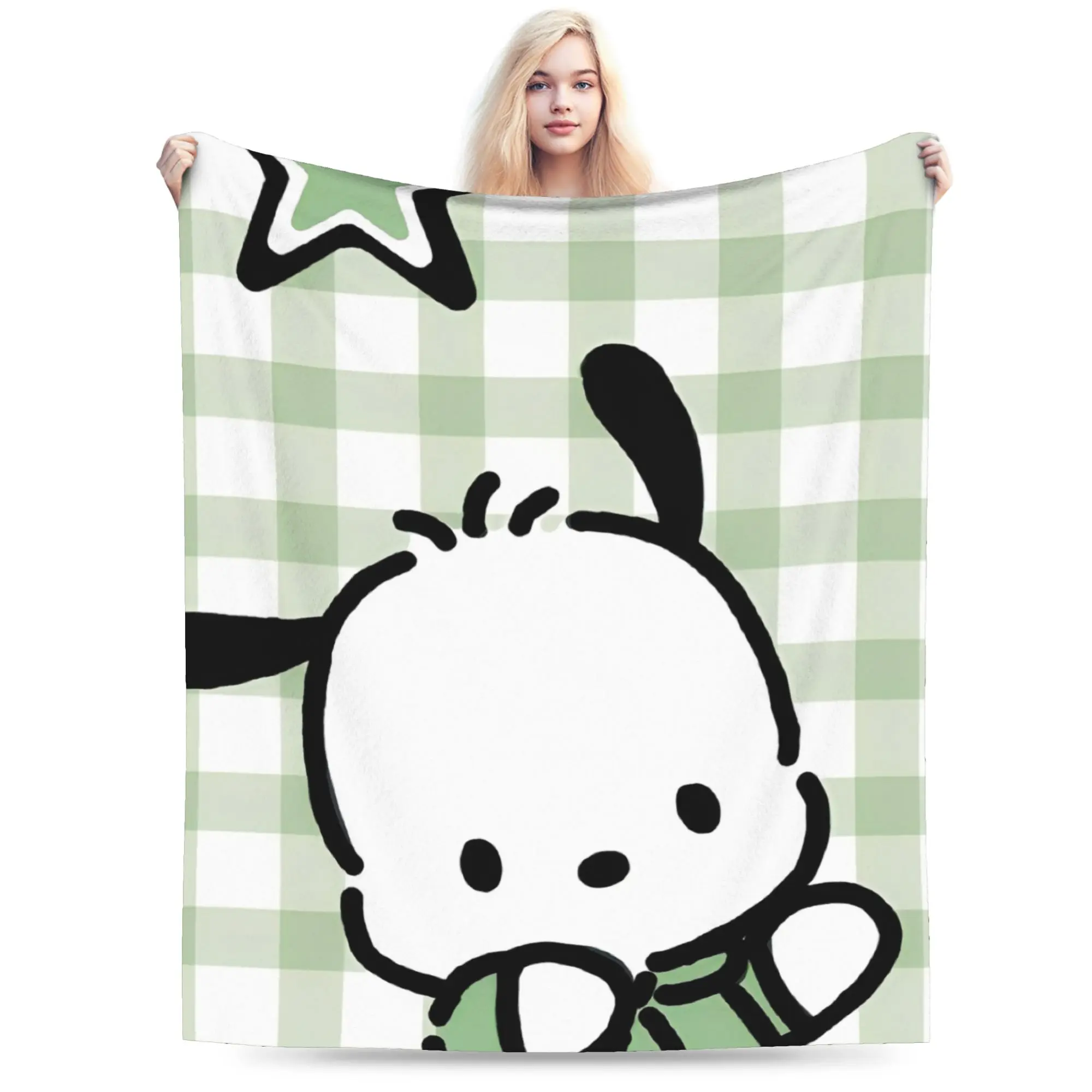 

Pochacco Blanket Warm Soft Novelty Plush Throw Blanket For Girls Boys Couch Bed Flannel Bedspread Bed Cover