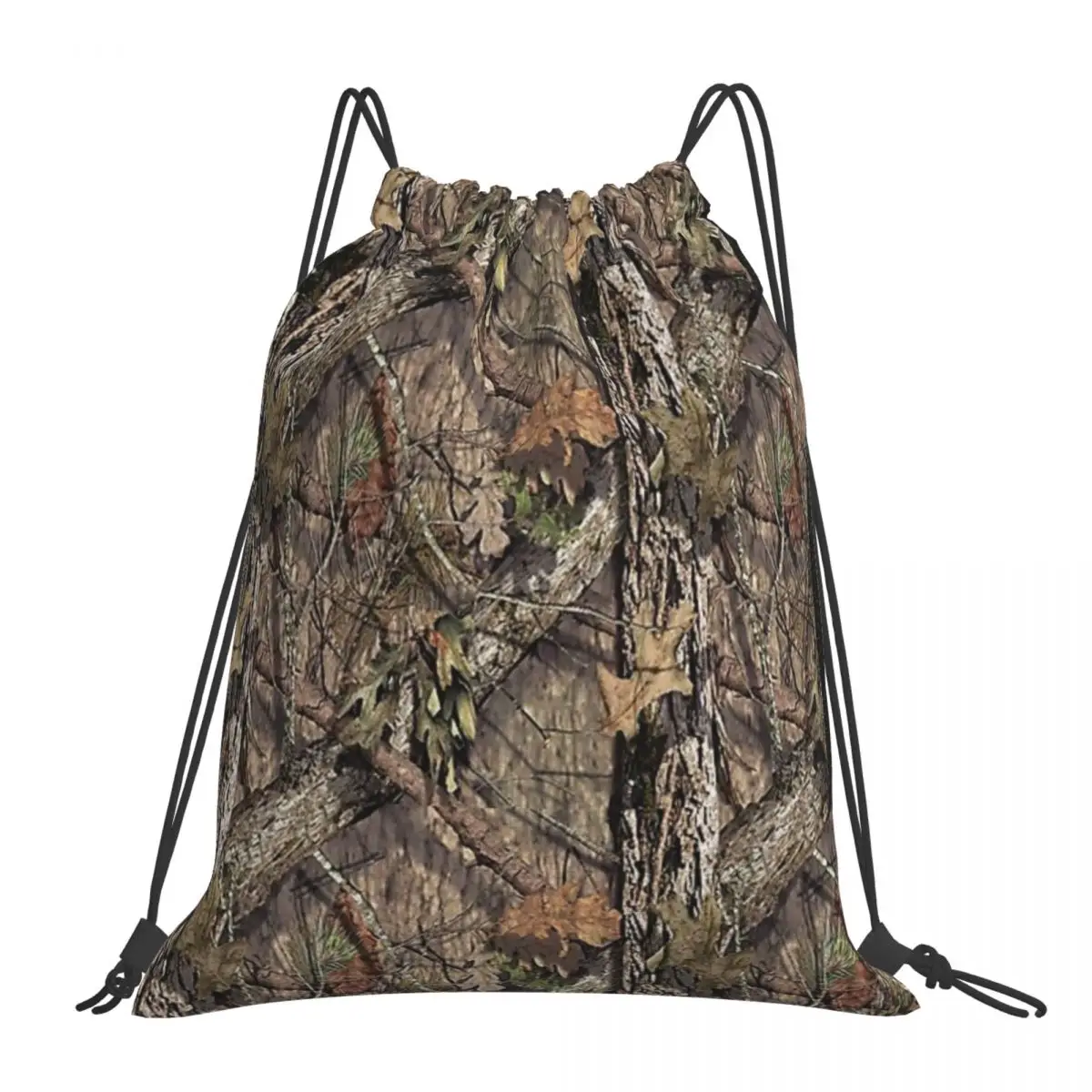 Real Tree Camouflage Backpacks Portable Drawstring Bags Drawstring Bundle Pocket Sports Bag Book Bags For Travel School