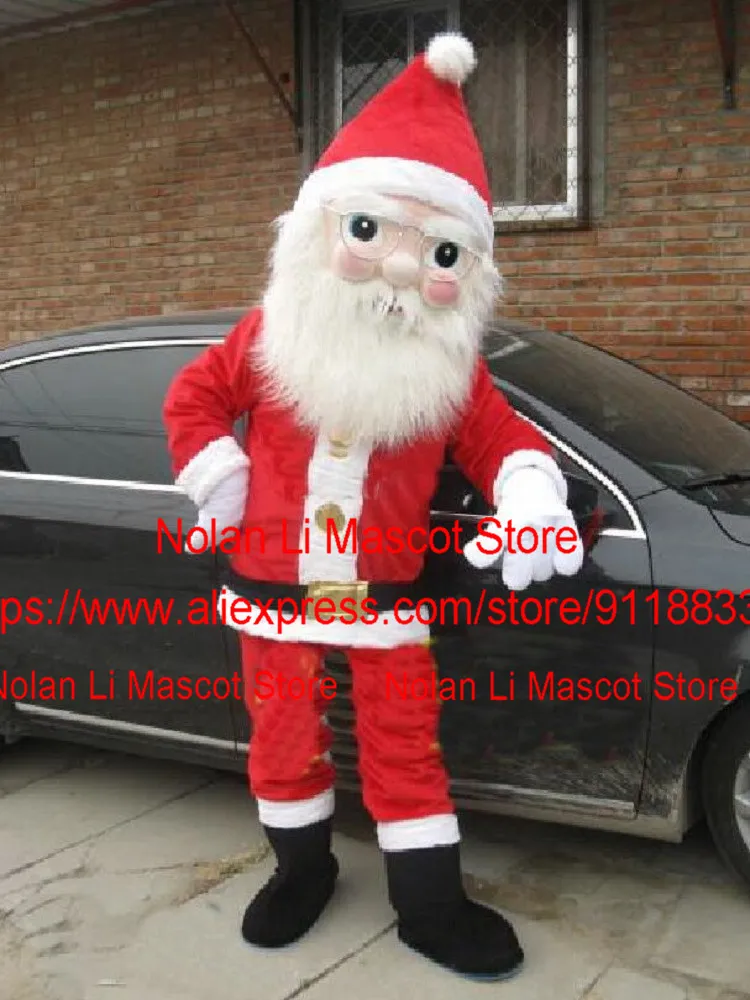 High Quality Santa Mascot Costume Cartoon Suit Cosplay Fancy Dress Up Advertising Game Adult Size Halloween Christmas Gift 657