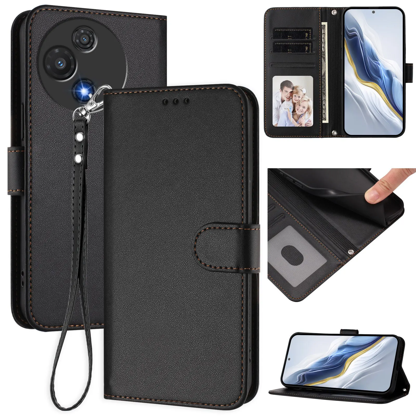 

Coque Flip Phone Case for TCL 60R 50 Pro 40 NxtPaper LE 505 501 50 XE 403 40 XL 605 60 SE 405 Shockproof Leather Wallet Cover