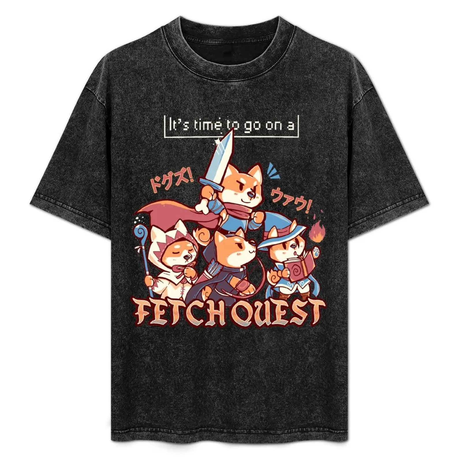 It's Time to Go on a Fetch Quest T-Shirt Basic Lightweight Short Sleeve Tee