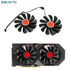 2 pçs/set FDC10U12S9-C CF1010U12S 95mm RX580 RX590 GME GPU Video Card Cooler ventilador para XFX RX 590 580 VGA Video Card Cooling