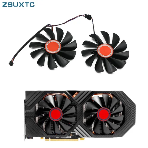 2 unids/set FDC10U12S9-C CF1010U12S 95mm RX580 RX590 GME GPU ventilador enfriador de tarjeta de vídeo para XFX RX 590 580 VGA refrigeración de tarjeta de vídeo