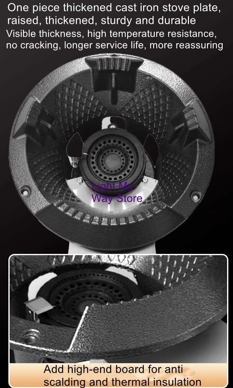 Low-Pressure Blower High-Flame Stove | Energy-Efficient Commercial Natural Gas/LPG Single-Burner Stove | High-Flame Gas Stove