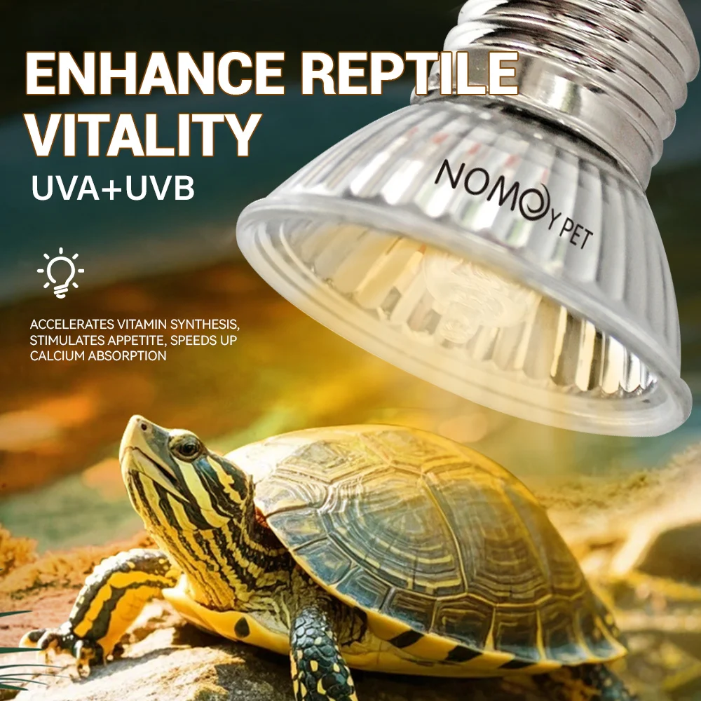 Reptile UVA UVB 50W Lamp Vitamin D3 Calcium Absorption Light For Turtle Chameleon Reptile Terrarium Habitat Multi Pack Options