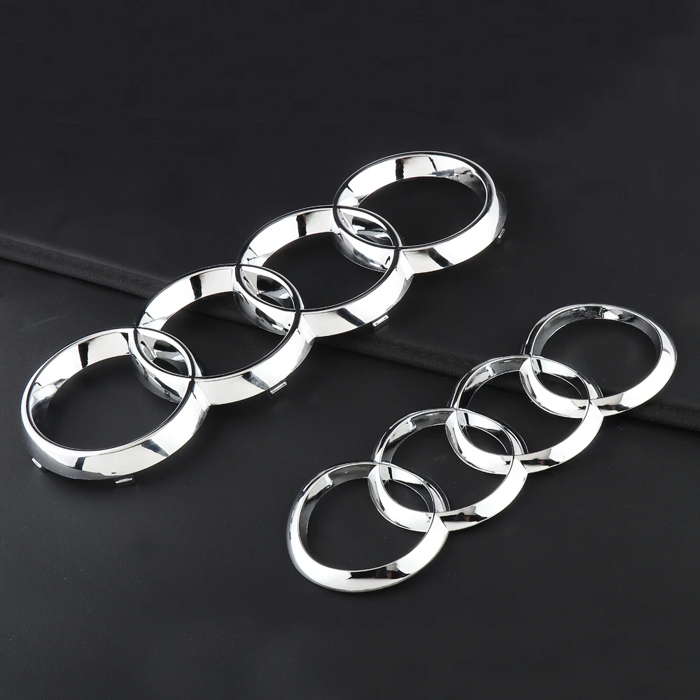 Car Accessories Audi Original Car Front Grille Emblem Trunk Sticker For AUDI TT 8j S3 Q3 A3 8V A1 A4 B7 Q5 Q7 A7 A5 Q2L A6 C7 R8