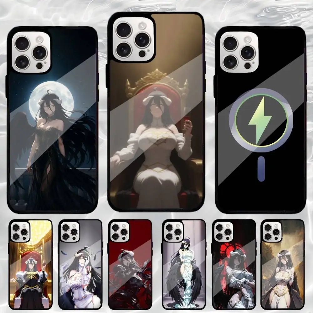 

Animation Albedo O-Overlord Phone Case For iPhone17,16,15,14,13,12,11 Plus,Pro Max Magnetic Magsafe Wireless Charging