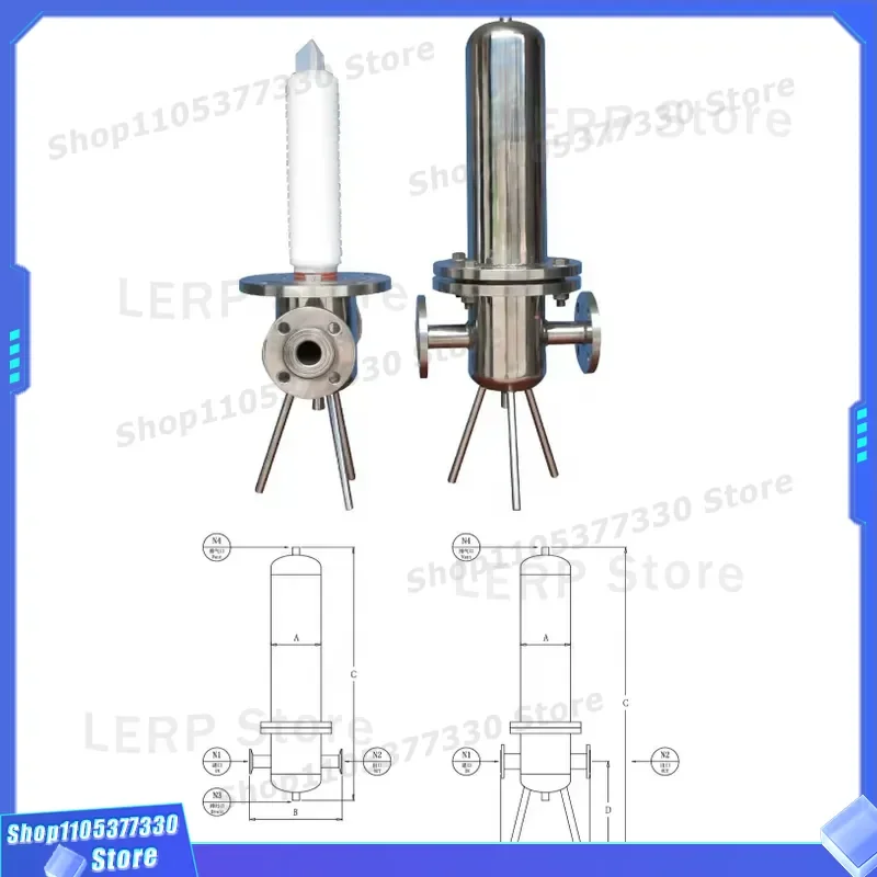 316L Stainless Steel Air Filter Housing for Chemical Industry High Pressure Industrial Gas Filtration System Durable Factory