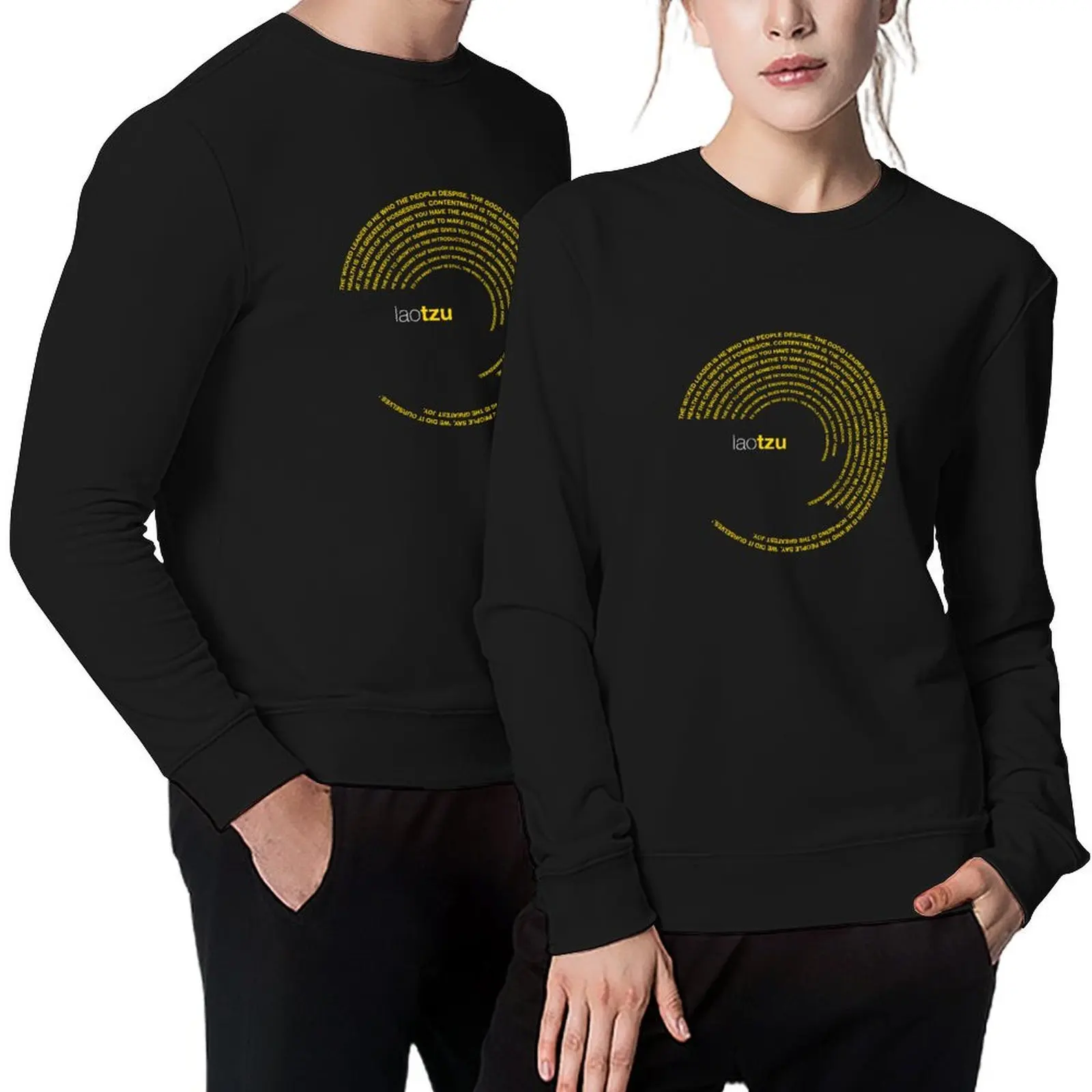 

Lao Tzu famous quotes poster [gold] Pullover men's sweat-shirt tracksuit men men's clothes mens designer clothes sweatshirt male