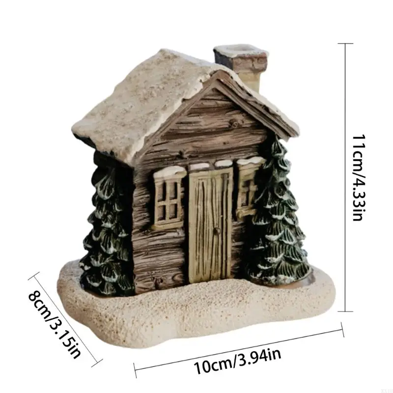 KX4B LOG Cabin Cabin Movelder ChiMney Ceramic of Christmas Home and Office Enhancement