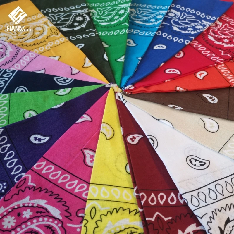 Bandanas Head Scarf Neckerchief Motorbike Scarf Handkerchiefs Cotton Head Scarf Hip Hop Scarves Outdoor Bandanas