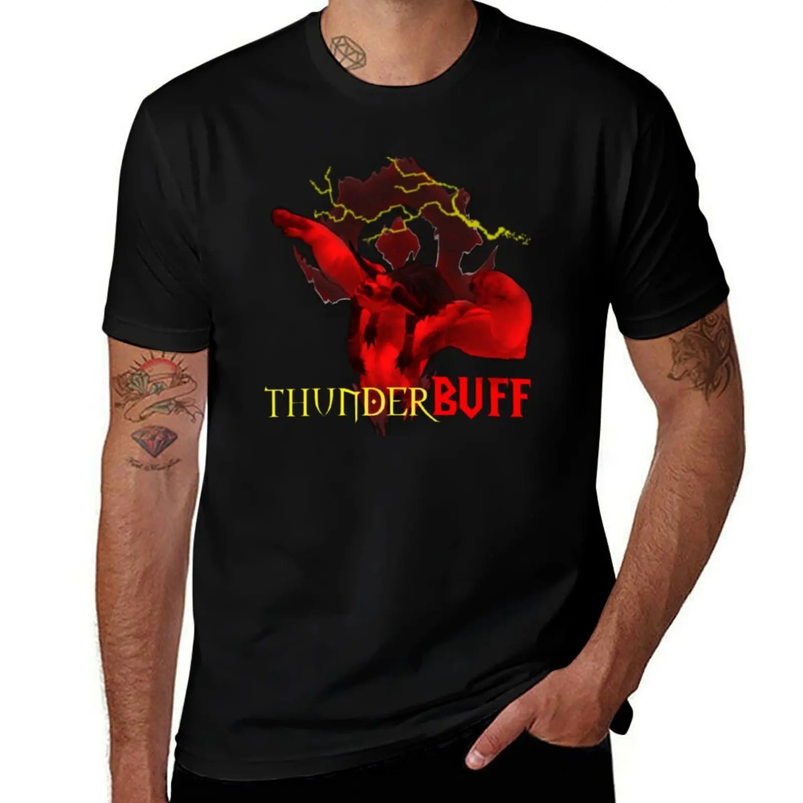 Футболка TAUREN THUNDERBUFF, мужские футболки с рисунком, мужские футболки, хлопковая футболка