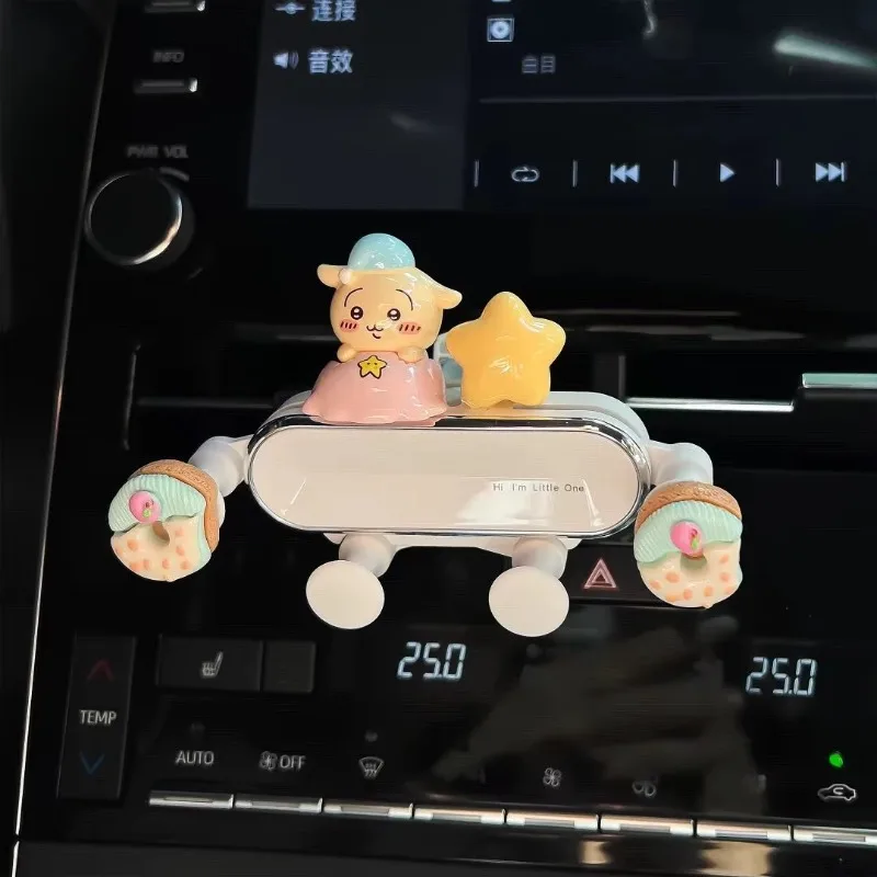 Chiikawa Usagi Car phone holder Cute car air conditioning vent phone holder Central control ornament car interior decorations