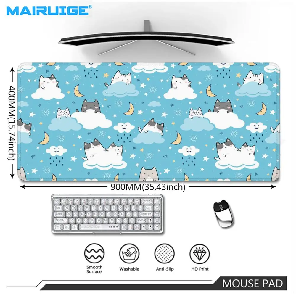 

Japanese Art Design Mouse Pad XXL 90X40cm Computer Keyboard Gaming Mats Desk Mat Large Mousepad 40X45 Table Pads gamer
