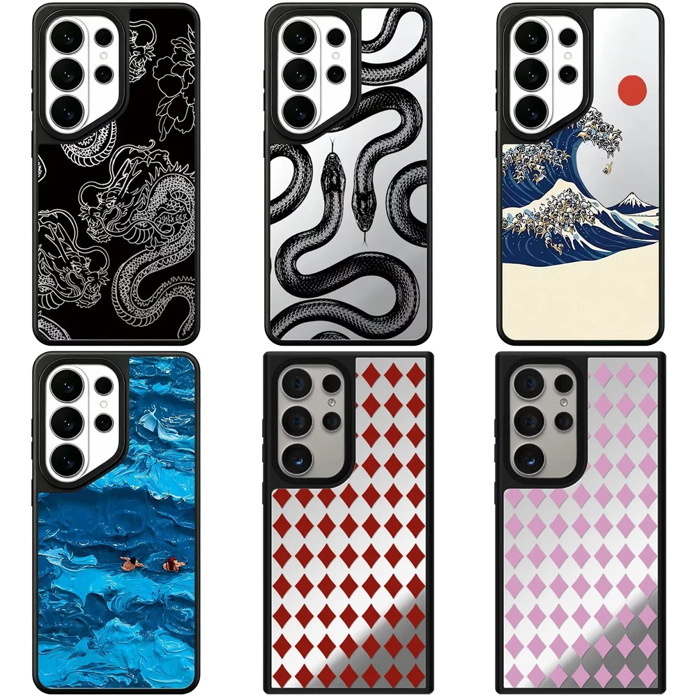 6091427 Mirror Magnetic Case: Compatible with Samsung Galaxy S23 U S24U S25 S26 Ultra S25+ S26 Plus Shell