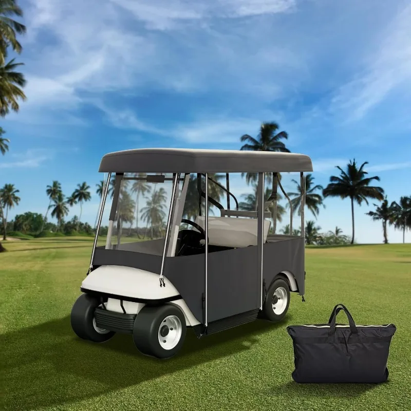 

Golf Cart Enclosure, 4-Person Golf Cart Cover, 4-Sided Fairway Deluxe, 300D Waterproof Driving Enclosure with Transpare