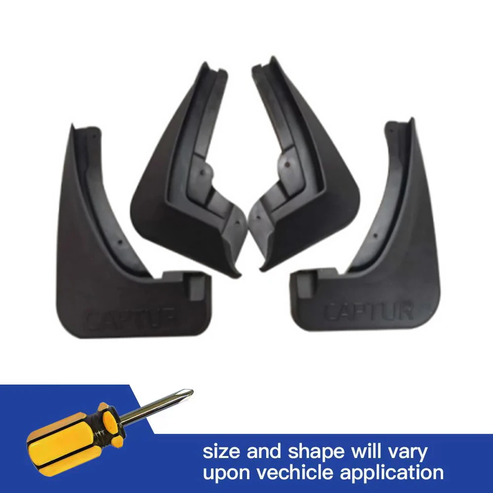 4Pcs Front & Rear Mud Flaps Splash Guards Mudguards Black For Renault Captur Samsung QM3 2014 2015 2016 2017 2018 2019 J87