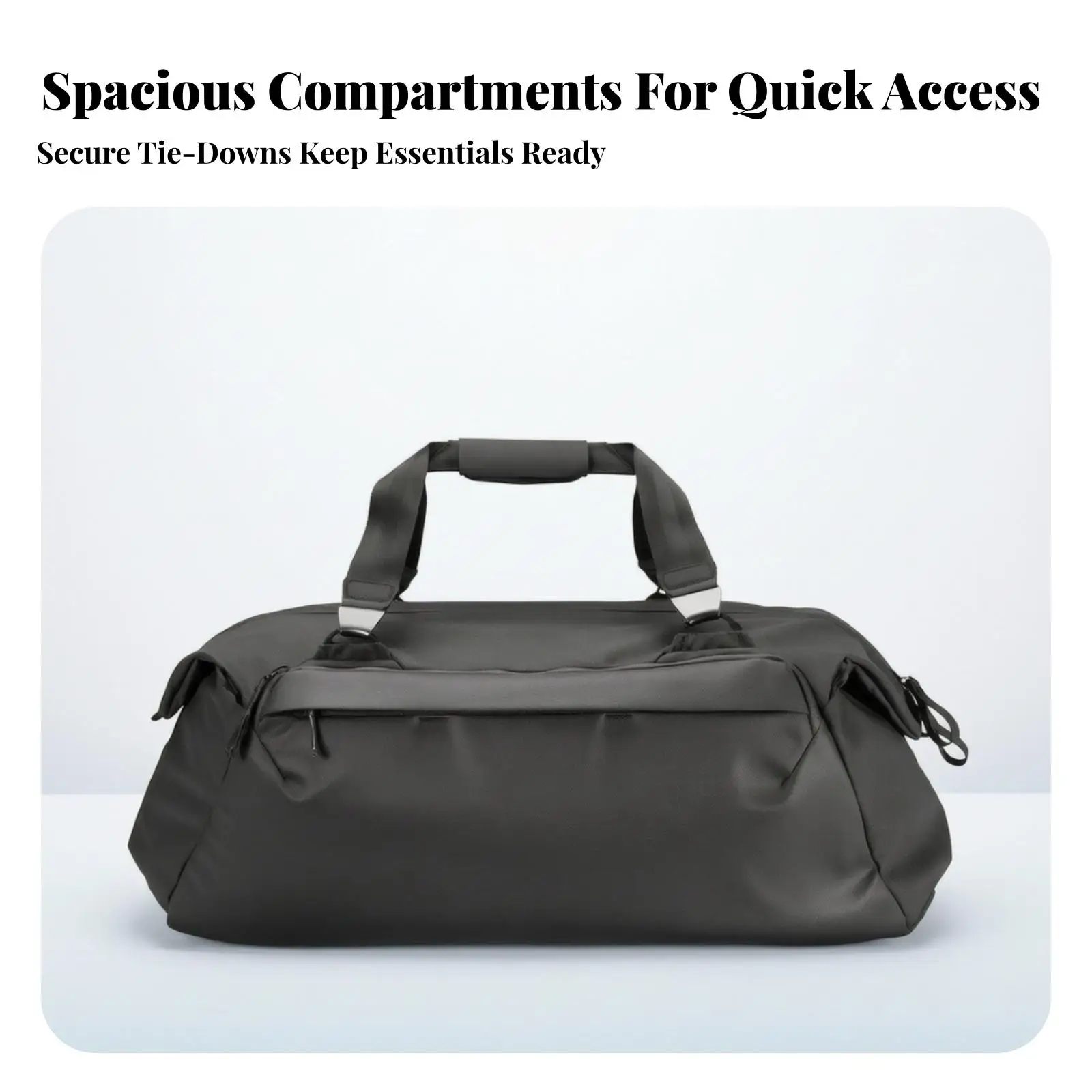 Reliable Travel Duffel Bag Polyester Rectangular Body with Twin Handles for Short Getaway