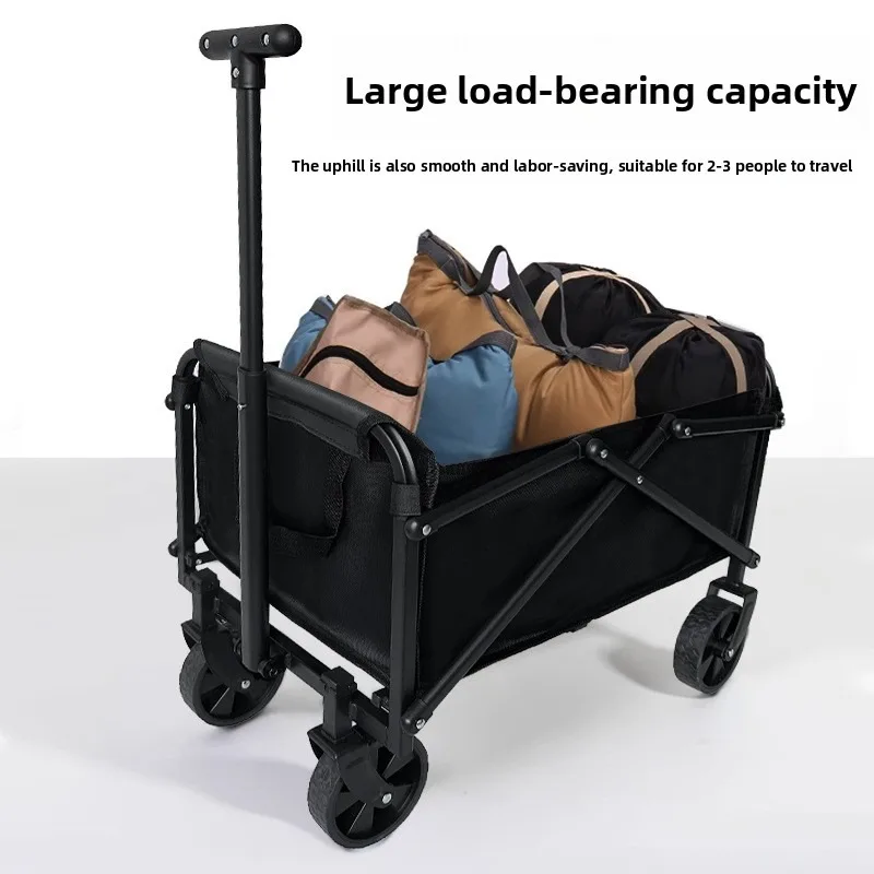 

Camping cart, outdoor folding hand push camping cart, camping children's small trailer, picnic cart