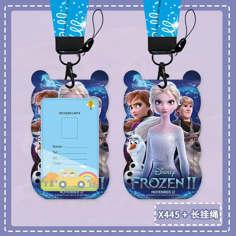 Disney-Capa de Cartão Princesa Elsa e Anna, Bolsa de Cartão do Campus, Titular do Cartão de Identificação, Filme, Estilo Vertical