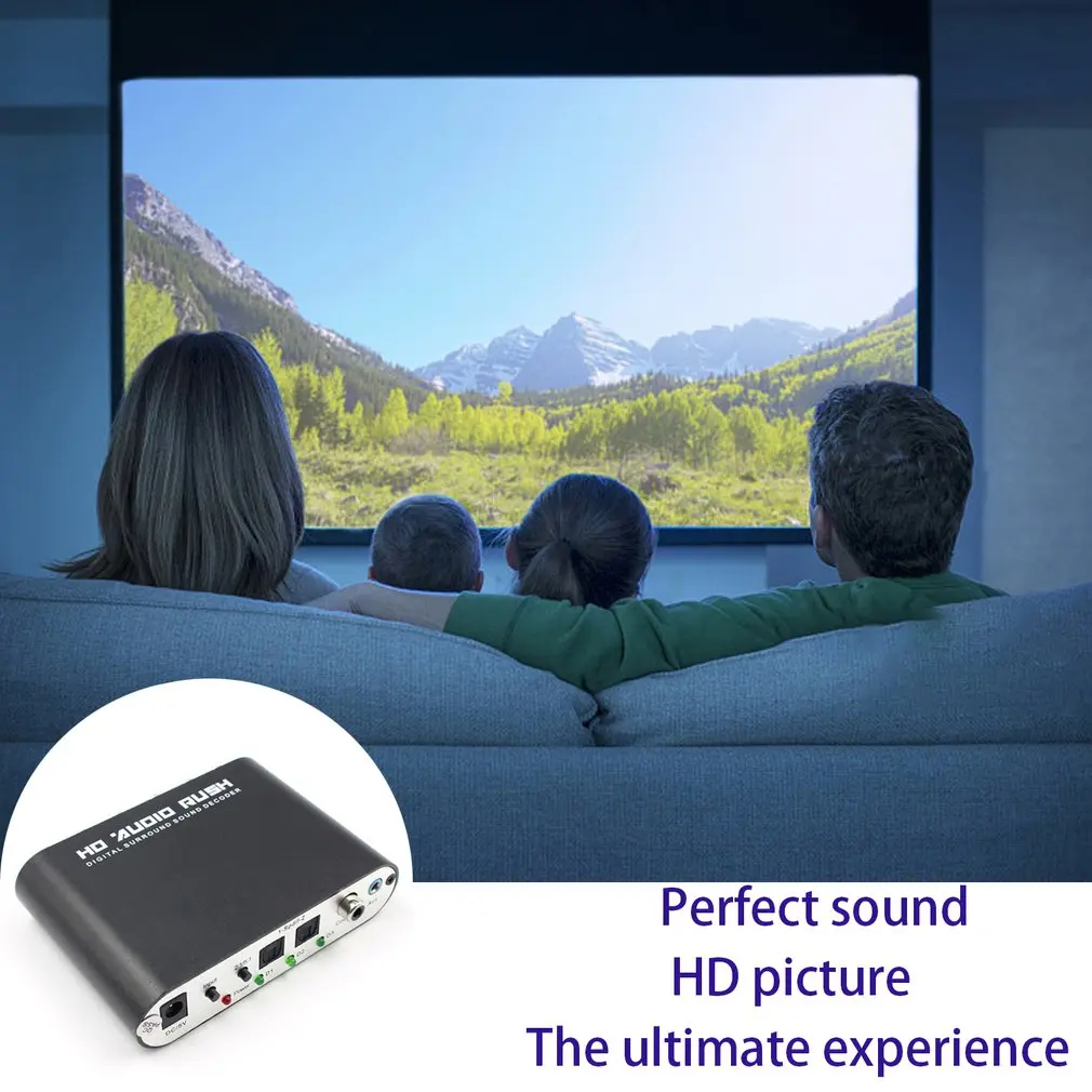 Digital Audio Decoder Konverter 5,1 Kanal Dts/Ac-3 Rush Audio Getriebe Surround Sound Decoder Für Heimkino Dropshipping
