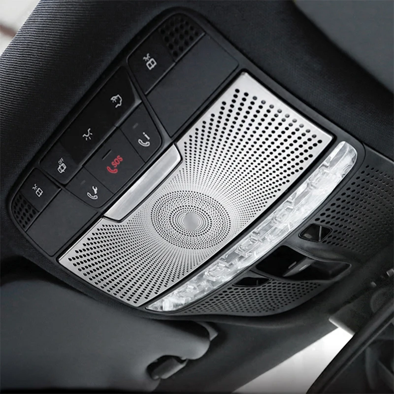 Akcesoria do Mercedes Benz C E Class W205 GLC X253 C253 W213 Samochodowe wewnętrzne przednie światło do czytania Pokrywa lampy wykończeniowej Naklejka na ramkę