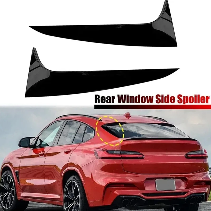 

Car Rear Window Side Spoiler Trim Stickers Forbmw X4 G02 2019 2020 2021 Side Wing Roof Cover