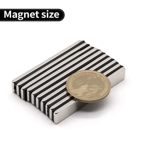 Imagen 2 del producto Imán de neodimio súper fuerte de 60x10x3mm N35 NdfeB bloque magnético permanente imanes potentes refrigerador