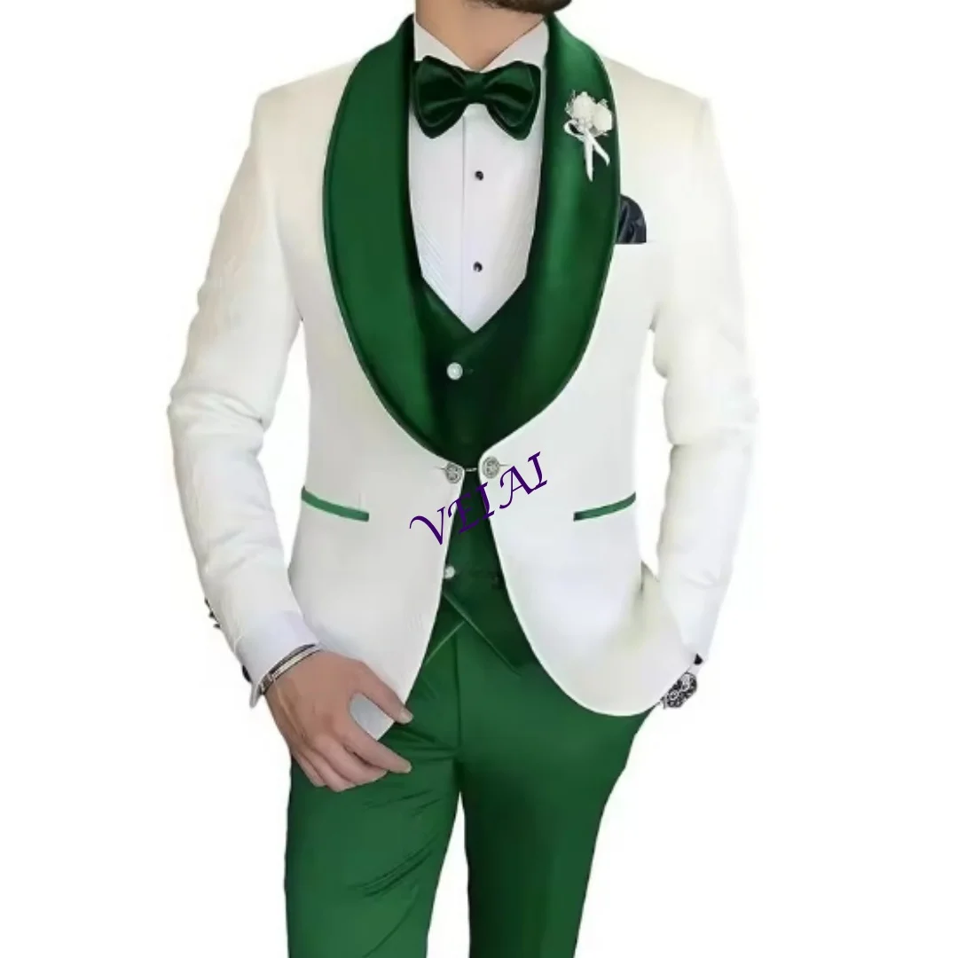 

CustomizedTuxedo for Men 3 Piece Suits Tuxedo Slim Fit Wedding Suit for Men Jacket Vest Pant Set
