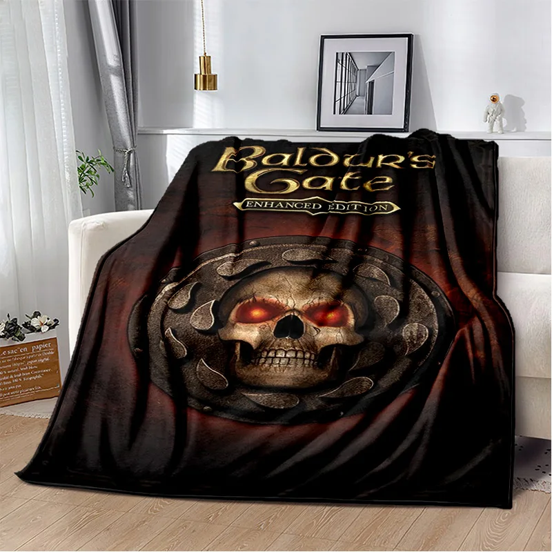 Baldur Gate3 Game Gamer Cartoon 3D Blanket,Soft Throw Blanket for Home Bedroom Bed Sofa Picnic Travel Office Cover Blanket Kids